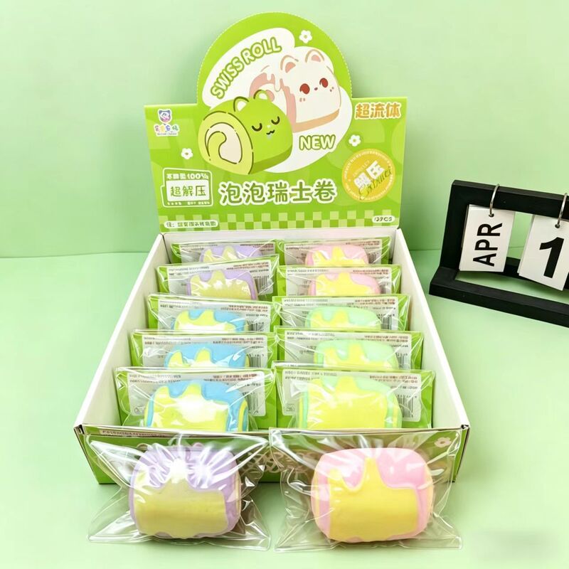 Super stress-relief fluid Swiss roll squishy toy, slow-rebound squishy stress-relief gadget, stress-relief squishy toy wholesale cross-border Super stress-relief fluid Swiss roll squishy toy, slow-rebound squishy stress-relief gadget, stress-relief squishy toy wholesale cross-border