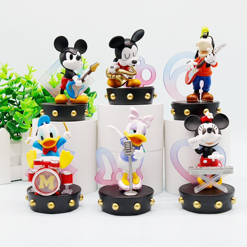 Concert Party Mickey and Minnie Superstar Cute Mickey Mouse Series Trendy Cartoon Car Ornament Doll