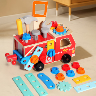 Engineering Vehicle Toy Set for Boys to Assemble Screws, Children's Educational Disassembly Simulation Tool Car Disassembly Model