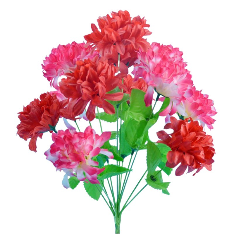 Pantalla de fábrica de flores artificiales al por mayor Flor de seda artificial superventas flor artificial crisantemo artificial 12-cabeza garra crisantemo flor
