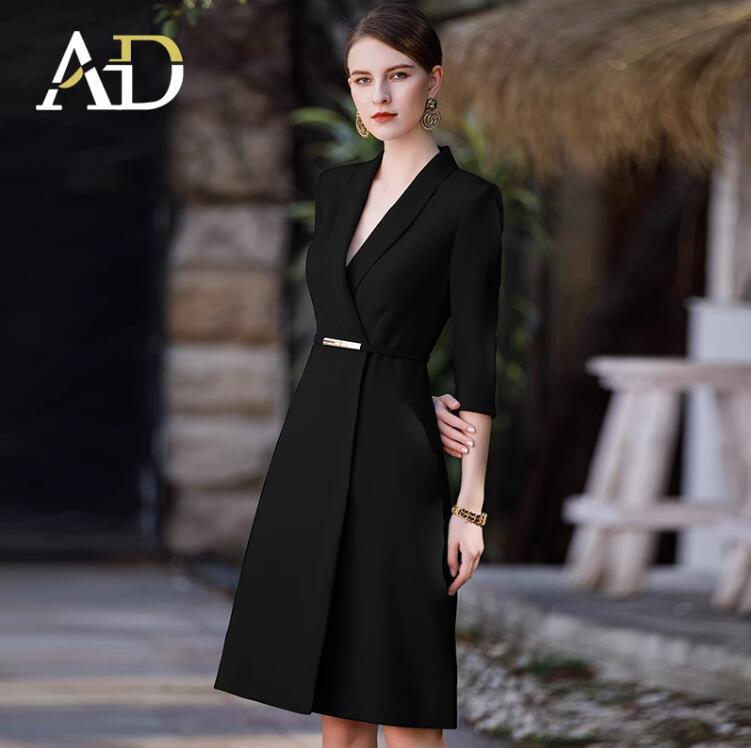 Black-Three-Quarter Sleeve