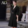 Black-Three-Quarter Sleeve