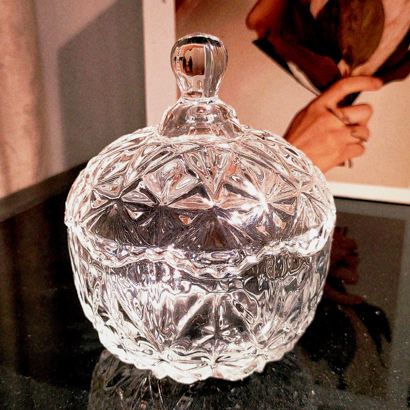 cristal natural vidrio transparente lata desmagnetizante tazón de cristal blanco piedra aromática piedra dilatadora decoración desmagnetizante