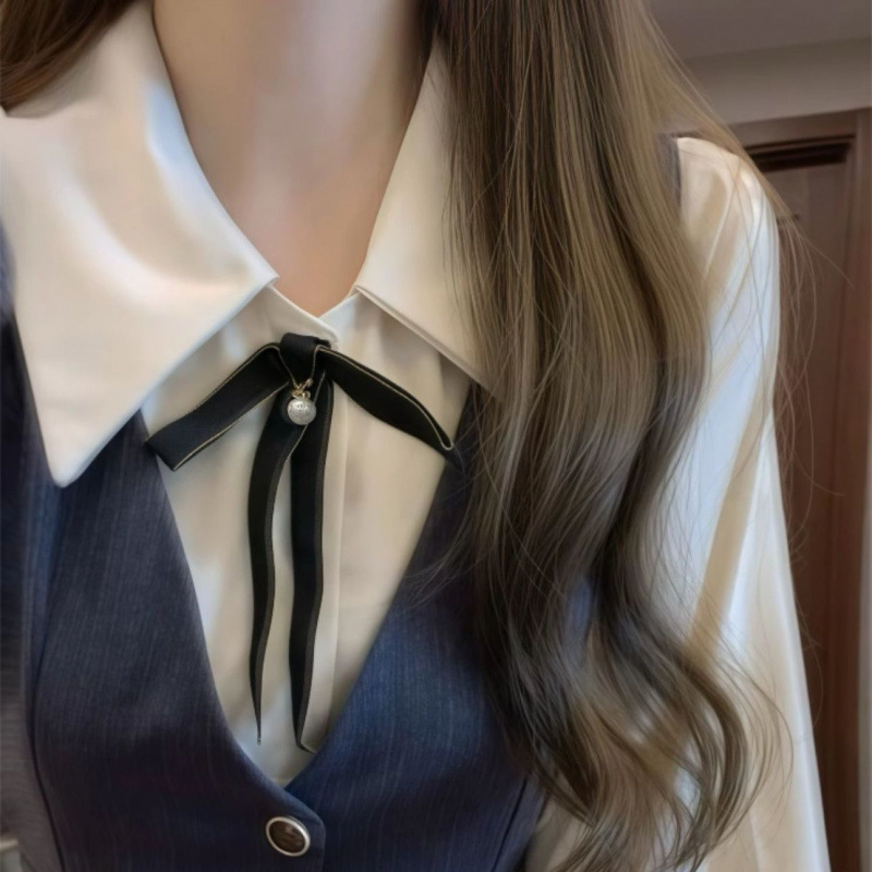 【韩系学院风背心连衣裙子女早初秋新款小个子气质衬衫穿搭套装长|undefined