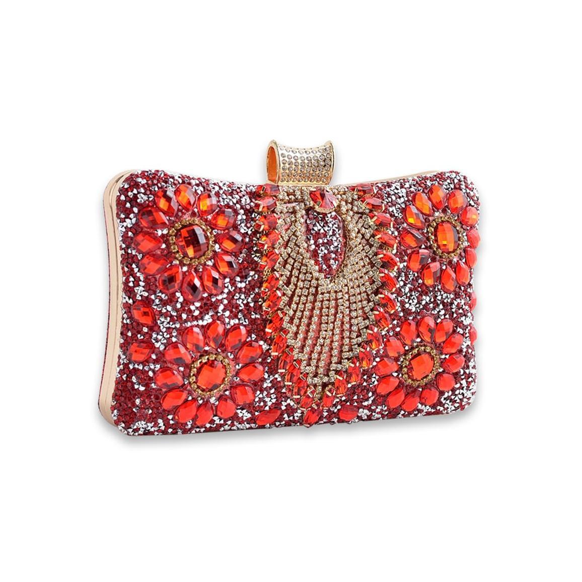 2025 New Luxury Diamond-Encrusted Cheongsam Clutch Bag, Rhinestone Evening Bag For Formal Gowns With Chain Strap - Thumbnail 6