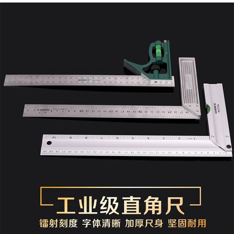 Подлинный силовой лев из алюминиевого сплава прямоугольная линейка комбинированная линейка деревообработки угловая линейка с горизонтальной измерительной линейкой
