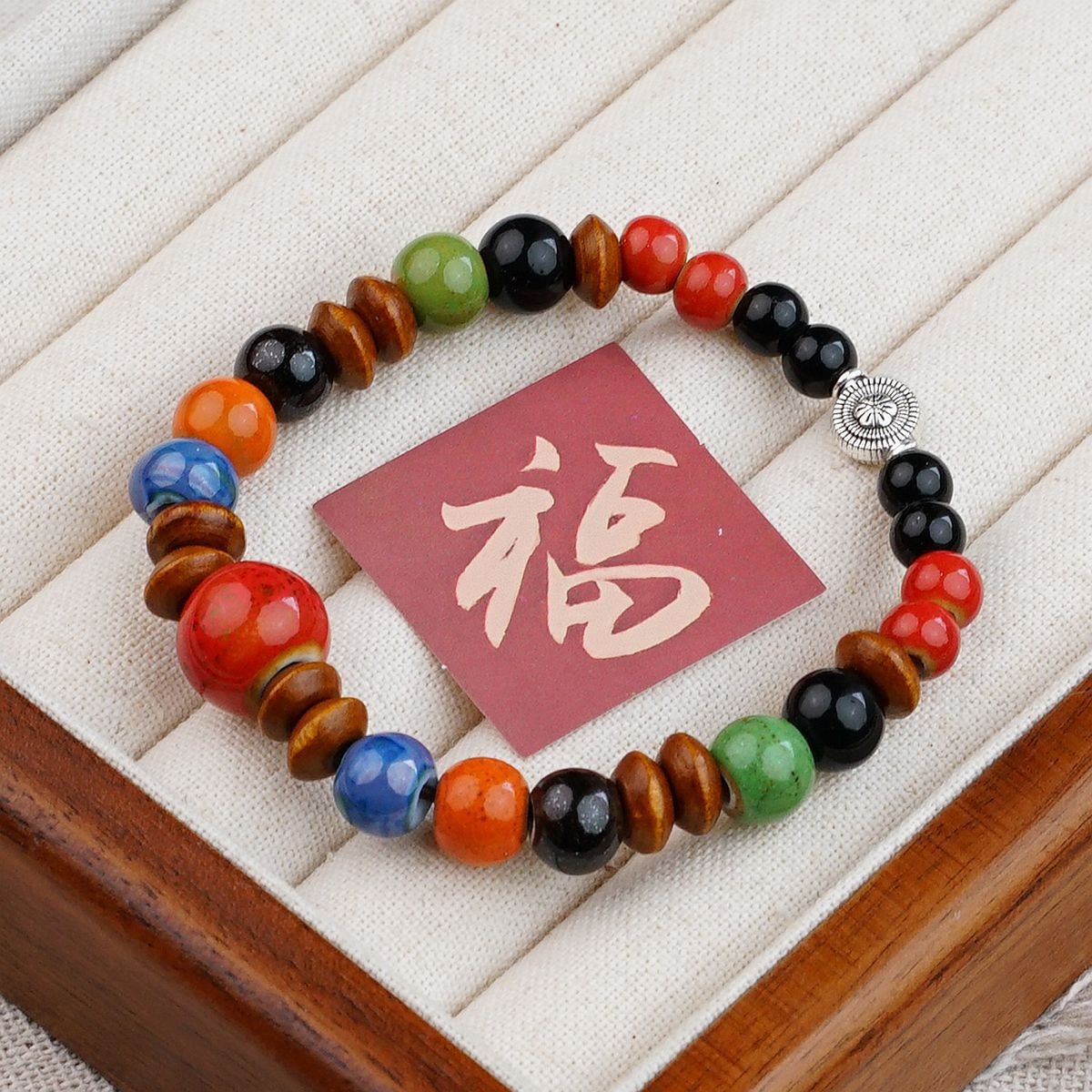 Jingdezhen pulsera de cerámica de verano mujer alta sensación galletas serie de gatos nicho diseño universal pulsera alta sensación