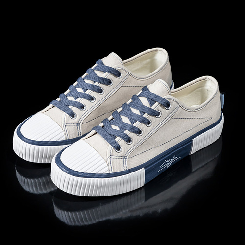 Men's Canvas Shoes 2024 Spring Low-Top Cookie Shoes for Men, Fabric Shoes with Breathable Insoles, Casual Shoes for Export and Wholesale