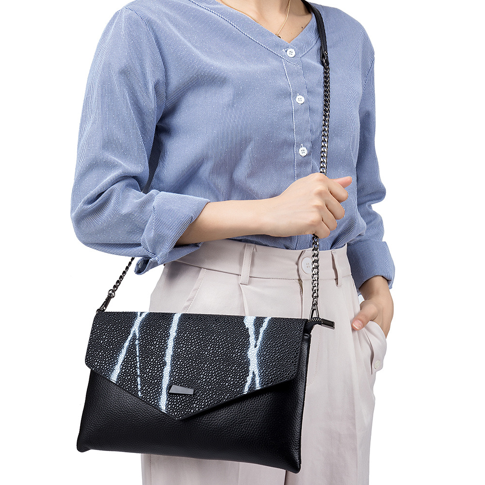 Women's Fashion Clutch Bag - Large Capacity Genuine Leather Envelope Bag, Versatile Casual Evening Bag - Thumbnail 3