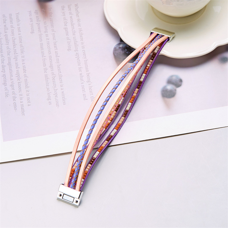 Simple Style Geometric Pu Leather Women's Bracelets display picture 8