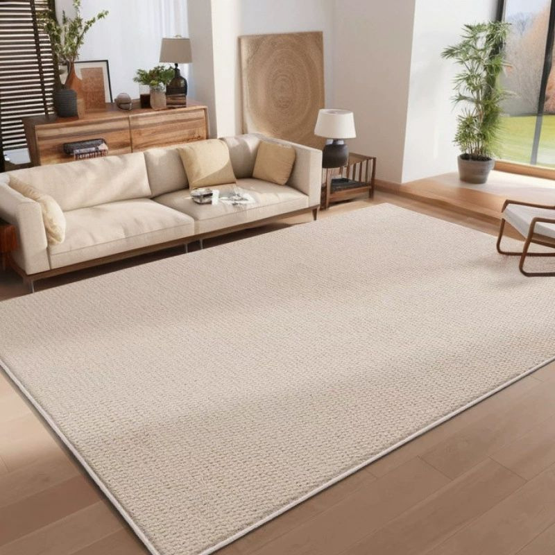 Alfombras de seda de viento de crema sala de estar alfombras de suelo sucio resistentes al viento de madera dormitorio al lado de la cama puerta de entrada anillo de piña <unk> viento silencioso