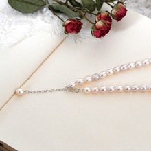 经典款珍珠项链 天然白色淡水珍珠项链925银简约气质母亲节礼物女