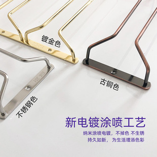 304 Stainless Steel Red Wine Cup Holder Bronze Golden Goblet Hanging Cup Holder Wine Cabinet Hanger Inverted Hanging Wang Jin