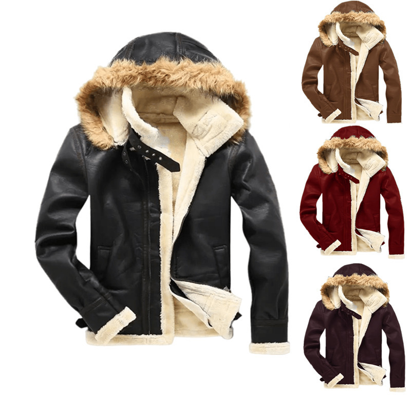 In-Stock European and American Suede Faux Fur Amazon Hot-Selling Jacket Warm Fur Coat Men's Overcoat Wish
