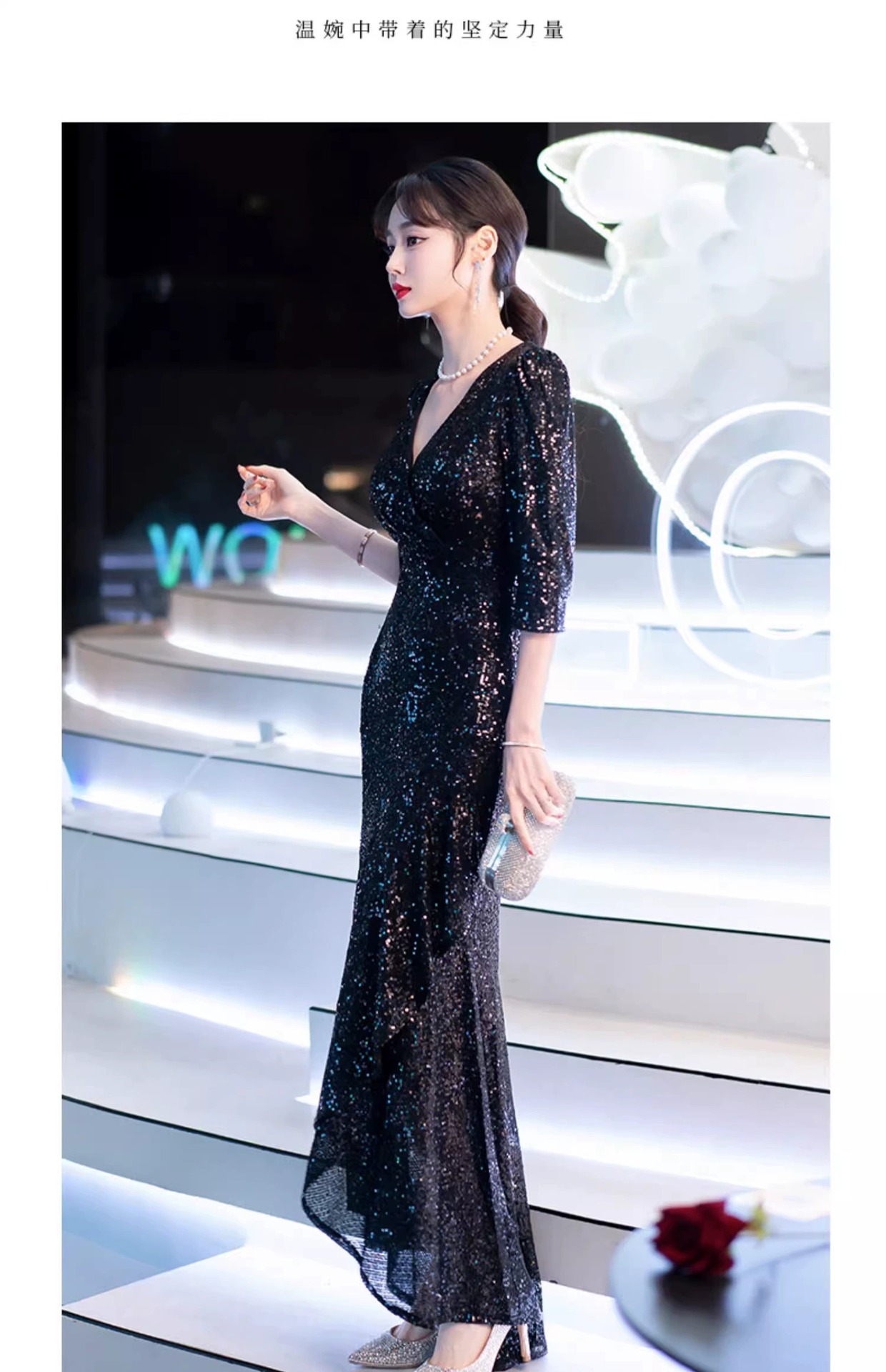 D9193 1300K VÁY ĐẦM LIỀN THÂN DỰ TIỆC NỮ SUZOPU MÙA XUÂN THU ĐÔNG KIỂU ĐUÔI CÁ THỜI TRANG NỮ G04 SẢN PHẨM MỚI