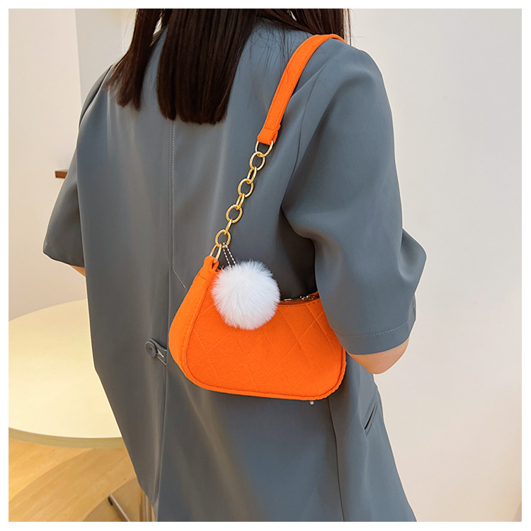Leisure Women's Summer Fresh Trendy Underarm Temperament and Texture One Shoulder Fashionable Small Square Bag_voghion.com