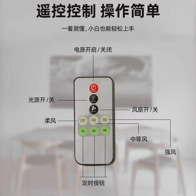 国境を越えた新しい小さなネジ取り外し可能なランプヘッドパターンファンランプ寝室リビングルームモダンなシンプルなシーリングファンランプ|undefined