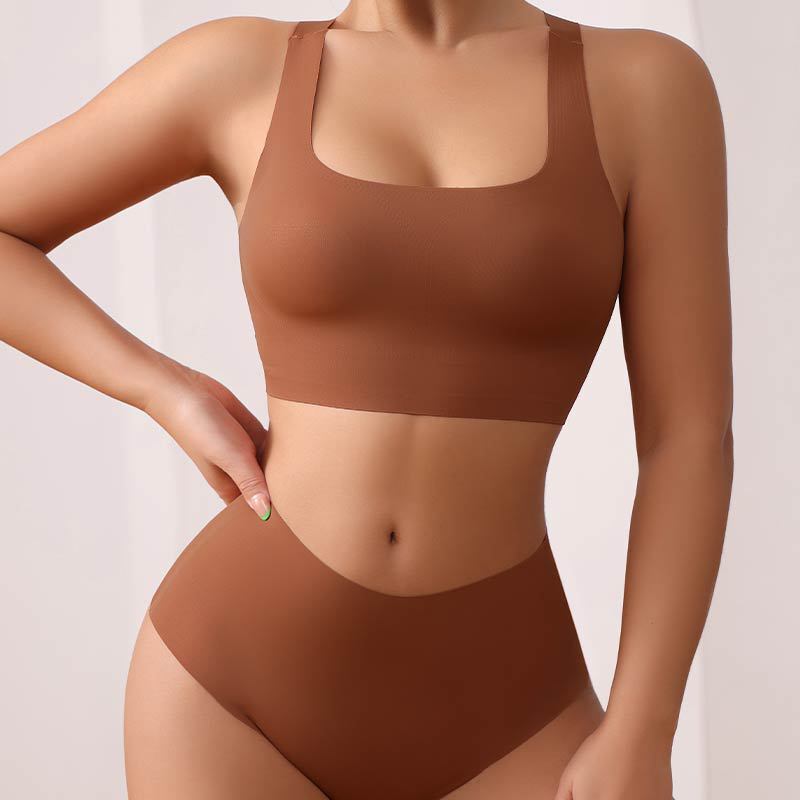 Seamless Rings-free I-back Sports suit Women's Shockproof Vests-type Anti-sagging Comfortable Breathable Underwear and Underwear