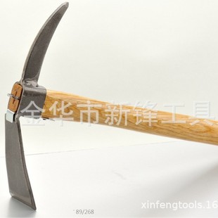 Factory supply carbon steel small farm tools, wooden handle, dual-purpose pick hoe, can be fixed