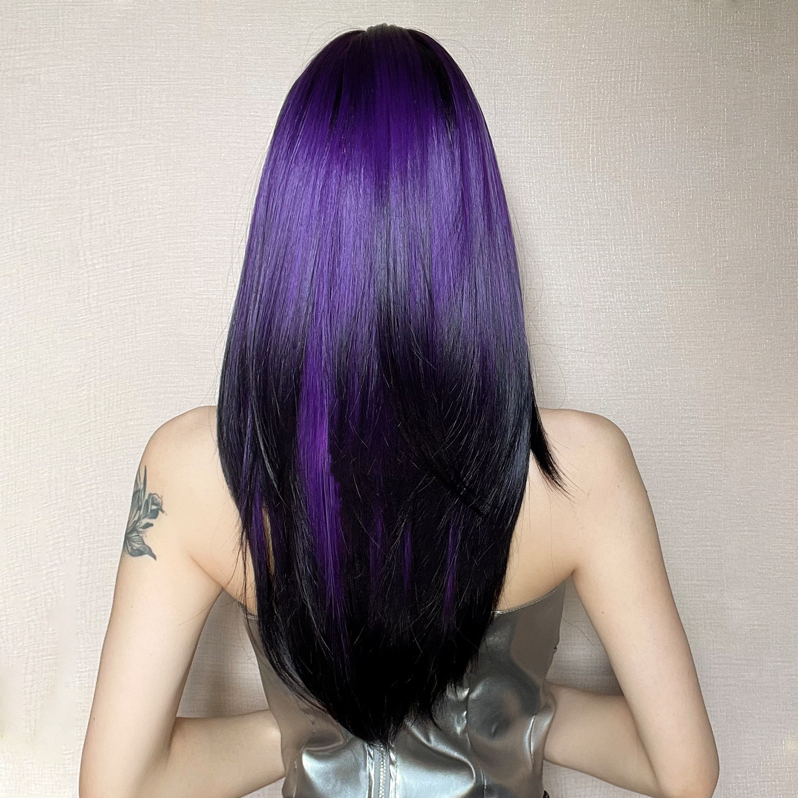 Nuevo flequillo de color degradado, cabello rizado de longitud media de alto nivel, peinado y reducción de la edad, peluca de dopamina de verano, tipo de cabello completo image 5