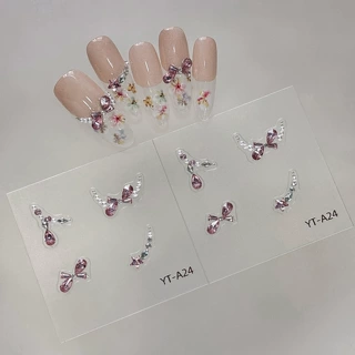 蚁图美甲拼钻贴纸爆闪5A锆石带背胶轻奢钻饰美甲贴纸源头厂家A24