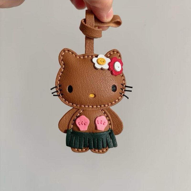 进口法羊真皮hellokitty包包挂件可爱高级感哈喽kt猫书包背包挂饰|undefined