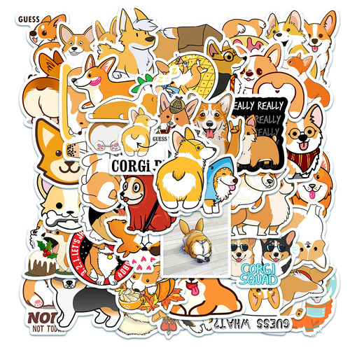 50 pieces of Amazon mixed small animal stickers, suitcases, computers, mobile phones, guitar graffiti stickers can be wholesaled