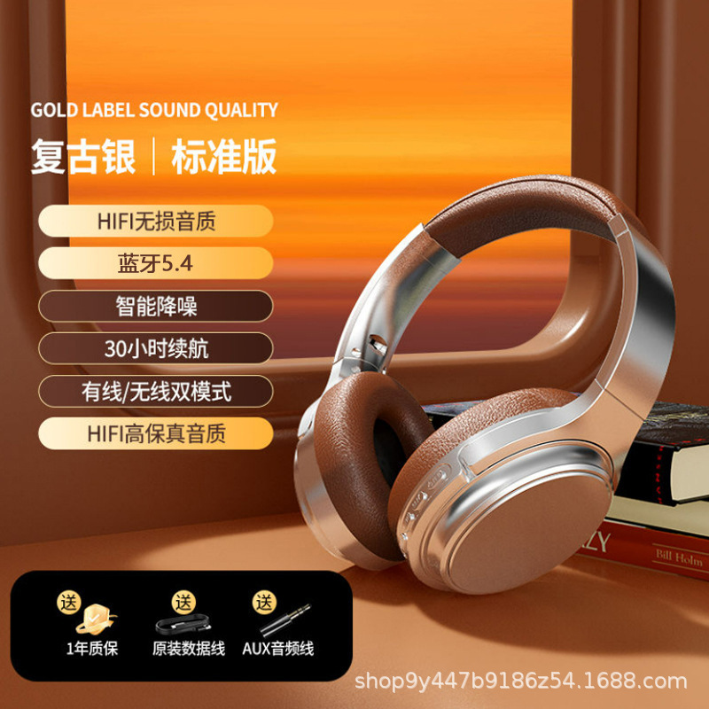 Cross-Border Hot-Selling Model 901, Suitable for Retro Style, Foldable Bluetooth Headphones, Same Style as Bloggers, Y2K Fashion, High-Quality Sound