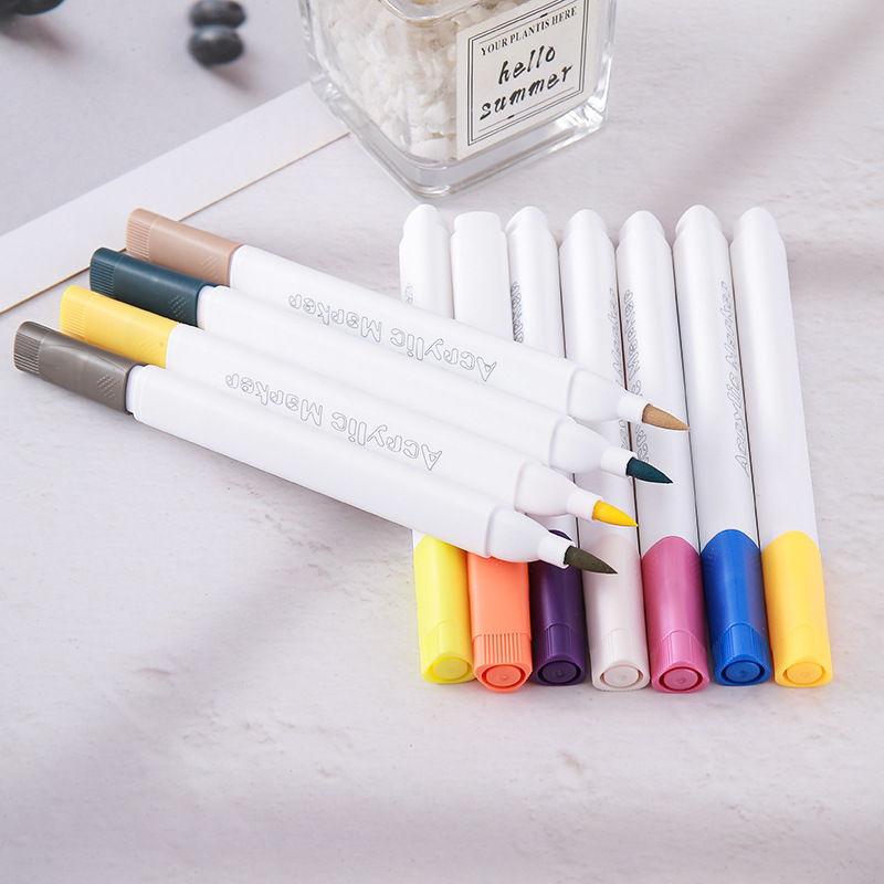 Caja de regalo de punta suave acrílico rotulador estudiante niños arte acuarela pluma impermeable pintado a mano bricolaje acrílico al por mayor