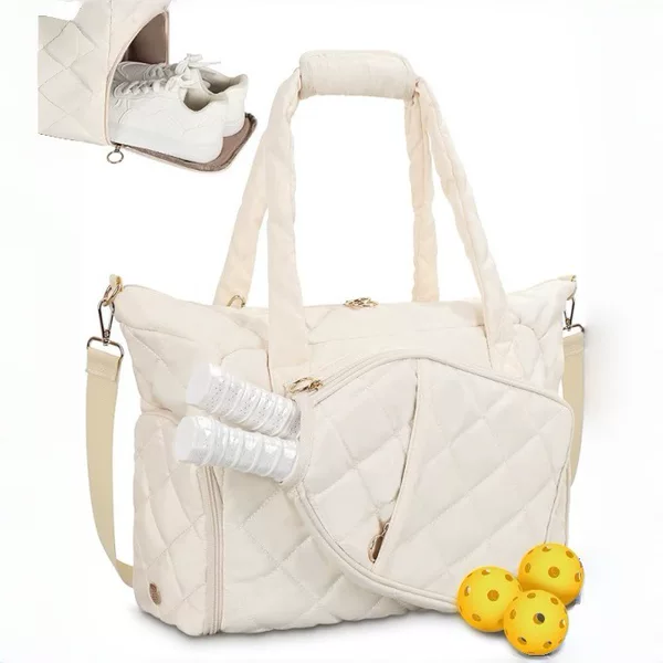 Cross-border new women's pickleball bag with shoe compartment, large size for pickleball racket storage, and fence hook