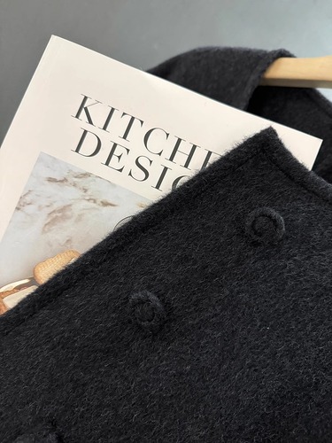 Stylish Short Plaid Wool Coat for Women - Deep Gray, Autumn/Winter Design, Unisex Double-Faced Wool Overcoat