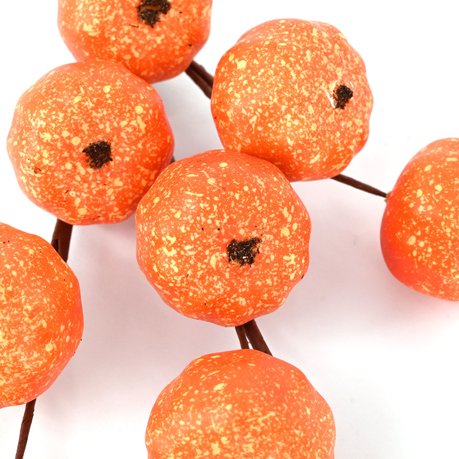 Ramillete de calabaza simulada de tres puntas y nueve cabezas, accesorios de diseño de escena para fiesta de Halloween, disfraz de vacaciones, calabaza de Halloween