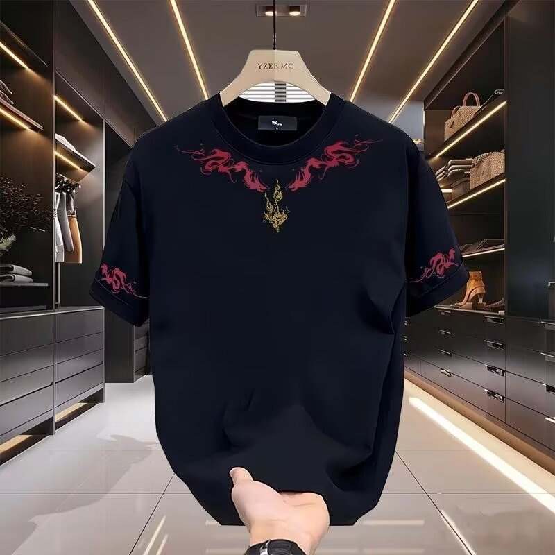 Men's Clothing Tops 2025 Summer New Men's Round Neck High End Half Sleeves_voghion.com