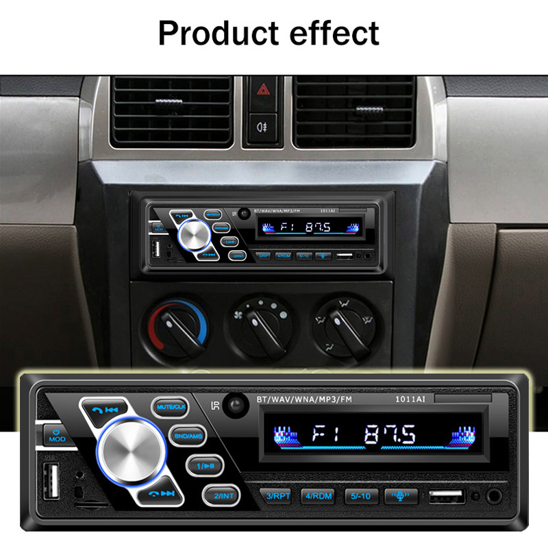 24V Truck Single Spindle Car Bluetooth Hands-Free Mp3 Player USB Card Fm Radio 1011Ai