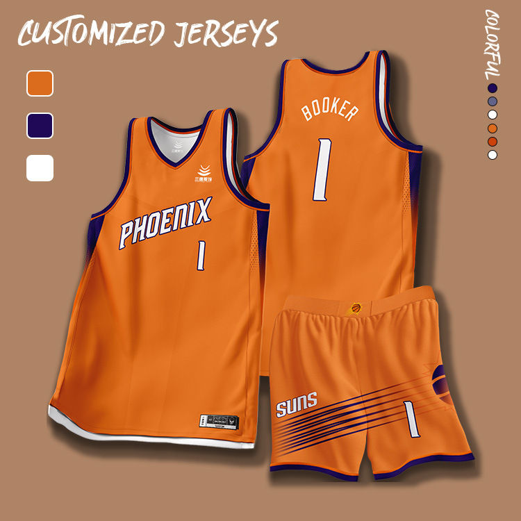 Basketball Uniform Custom Set for Men and Women, Competition Team Uniforms, Student Quick-Drying Breathable Jersey, High-End Digital Printing, Group Purchase Customization