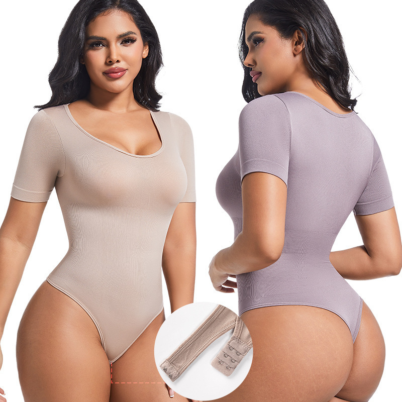 Cross-Border European and American Sexy One-Piece Shapewear, Tummy-Tightening Butt-Lifting Thong Corset, Foreign Trade Large Size Tight Bodysuit