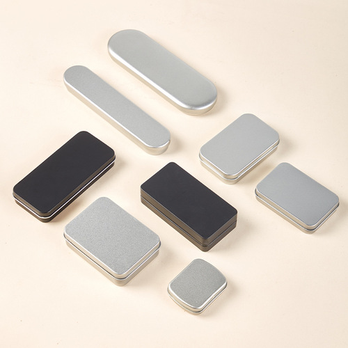 Tinplate box, beauty tools, USB flash drive, data cable, cosmetics and jewelry, one-piece flip cover, small item storage, can be printed
