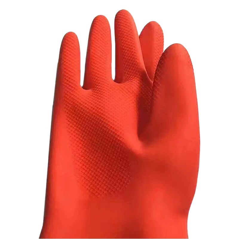 Кухонные принадлежности 38 см латексные длинные перчатки красные стиральные принадлежности резиновые бытовые пластиковые перчатки для охраны труда