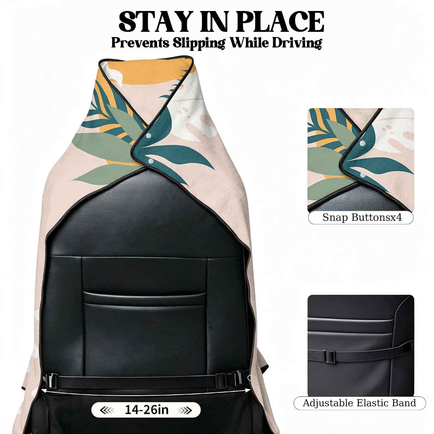 Summer bath towel and car seat cover 2-in-1, ultra-fine fiber outdoor beach and car dual-use universal seat cushion