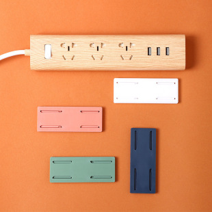 Old style plug-in holder wall-mounted socket plug-in storage rack non-punch patch panel router fixed wall