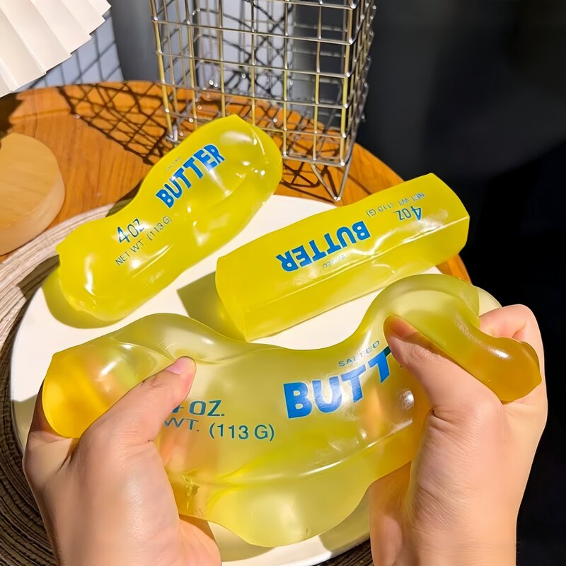 Cross-border bestseller: moldable butter stick, squishy toy filled with Vaseline, butter bar, cheese stick, stress-relief internet-famous toy Cross-border bestseller: moldable butter stick, squishy toy filled with Vaseline, butter bar, cheese stick, stress-relief internet-famous toy