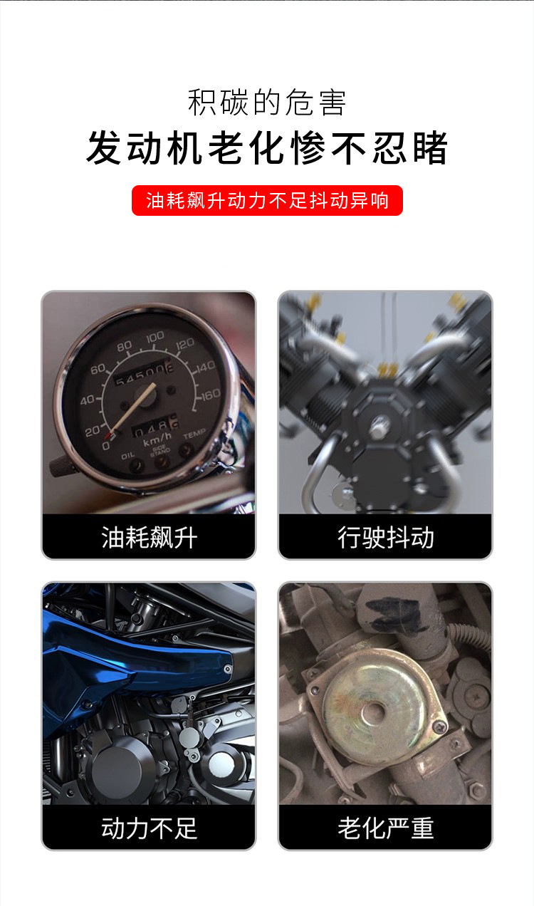 E-Luchi Motorcycle Special Fuel Treasure Carbon Deposit Removal Cleaner to Clean Scooter Engine Gasoline Additive