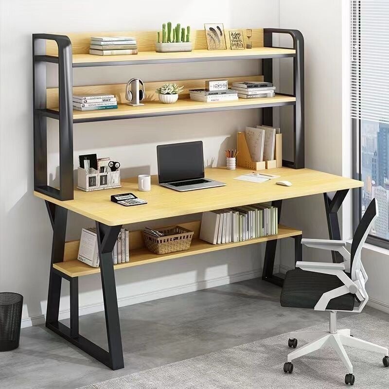 Bedroom desk, computer desktop bookshelf combination, home study desk, simple student writing desk, simple computer desk Bedroom desk, computer desktop bookshelf combination, home study desk, simple student writing desk, simple computer desk