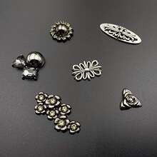 暗夜克罗心diy洞洞鞋合金鞋花鞋扣甜酷黑色系cross合金饰品配件