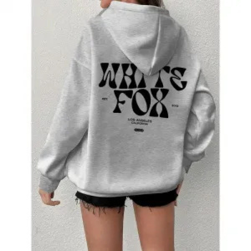 European Size in Stock White Fox Hooded Sweatshirt European and American Women's Fashion Original Trendy Brand Fleece Hoodie Jacket Foreign Trade European Size in Stock White Fox Hooded Sweatshirt European and American Women's Fashion Original Trendy Brand Fleece Hoodie Jacket Foreign Trade