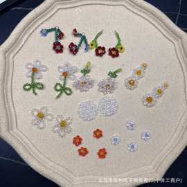 diy手工串珠水晶花卉吊坠韩系小清新饰品配件耳饰发饰发簪材料