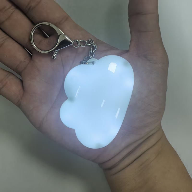 心形感应灯LED触摸钥匙扣挂件礼物学生挂件小夜灯包包寻物灯星形|undefined
