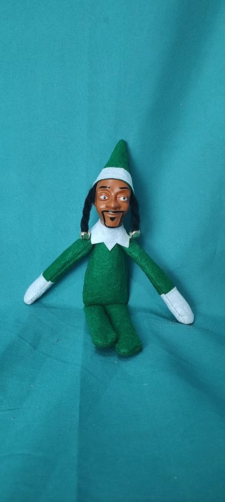 Muñecas de resina transfronterizas muñecas de felt negro Snoop on a Stoop Snoop curved Christmas Genie Doll