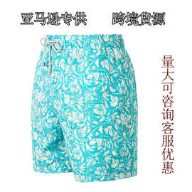 男短裤夏季休闲运动宽松桃皮绒柔软魔术贴口袋安全沙滩裤现货批发