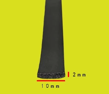 Decorative Fire-Proof Strip, Avtomobil səs izolyasiya zolaqları - fireproof-expansion-black-102-without-adhesiveprice-10m